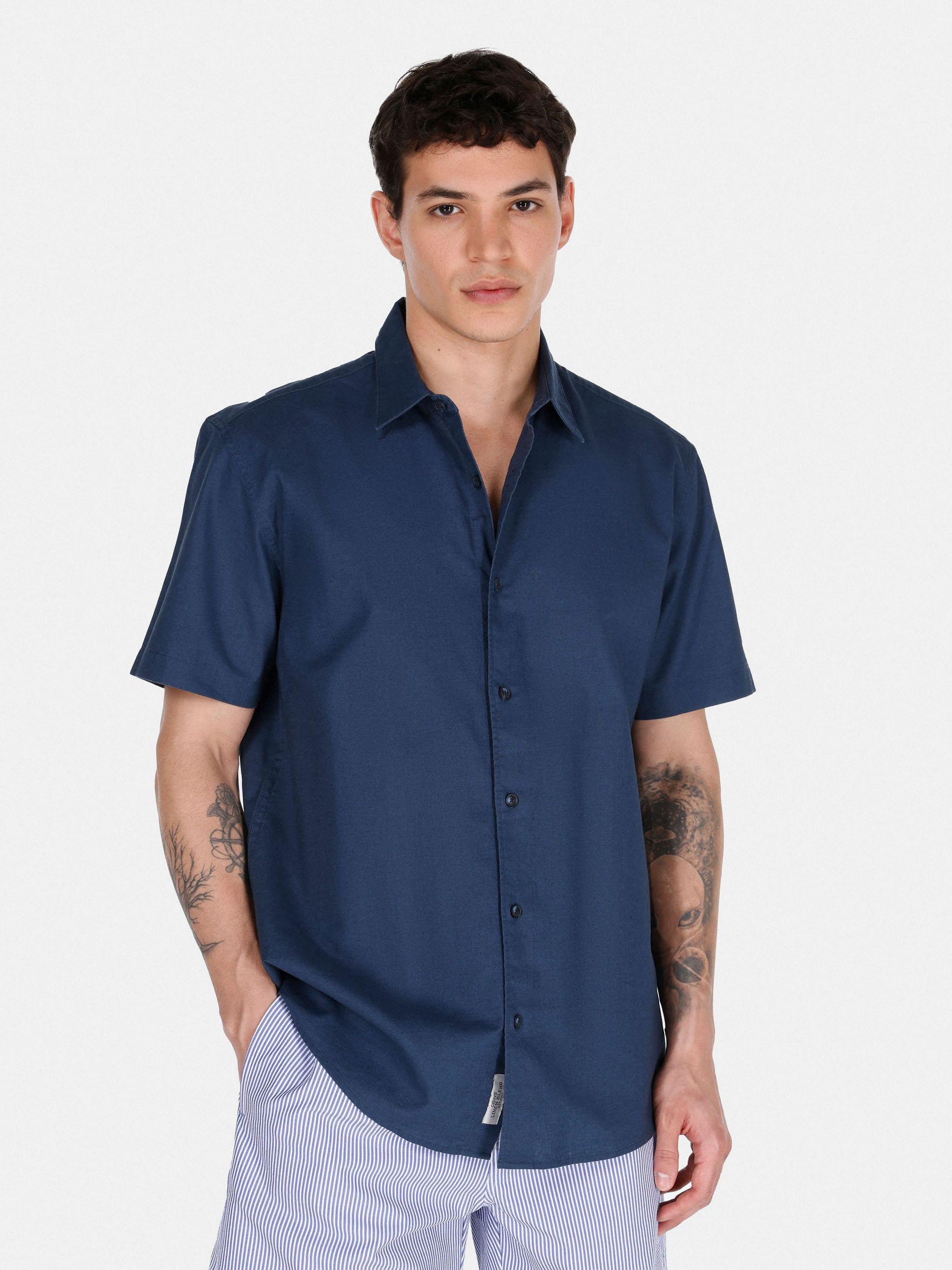 Сорочка літня чоловіча Colin's CL1074069NAV L Navy від Rozetka на платформі USKIDKA Акція на Сорочка літня чоловіча Colin's CL1074069NAV L Navy від Rozetka