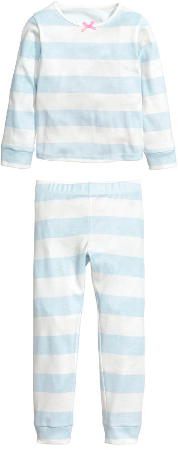 

Пижама H&M 0454128-6 110-116 см Бело-голубая (2000000995700)