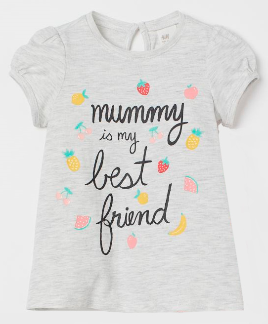 

Футболка H&M 0795602-1 74 см Серая
