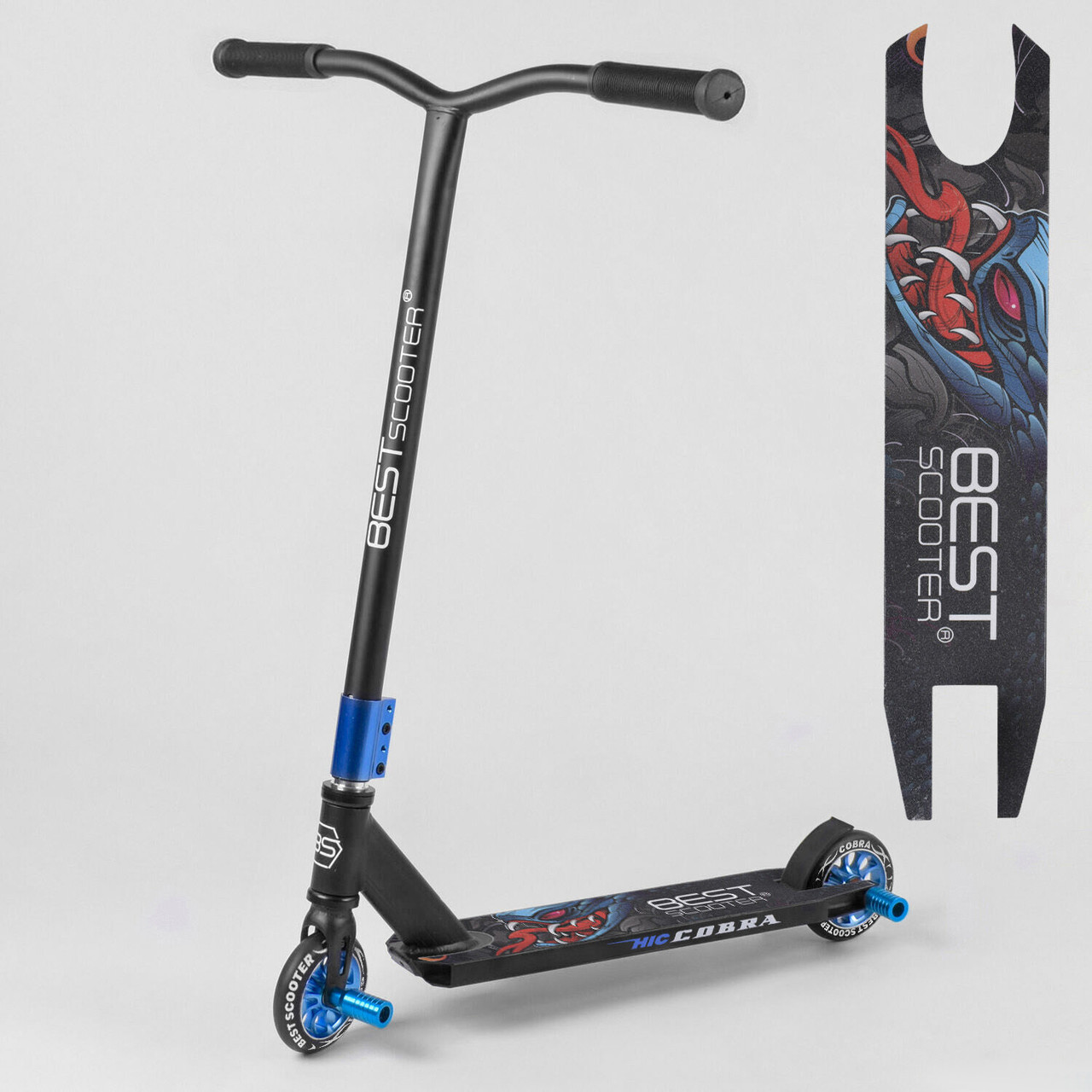

Самокат BEST SCOOTER 32999 синий (диски металл, 2 пеги)