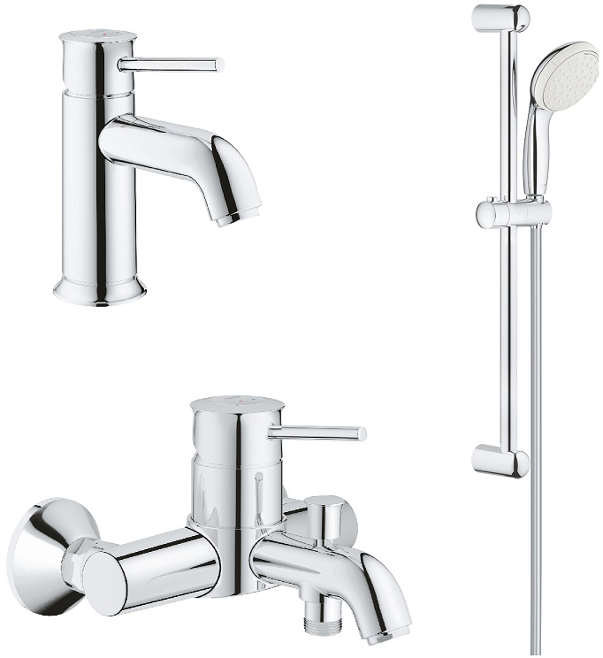 

Набор смесителей GROHE BauClassic 123868S (23162000+32865000+27598001)