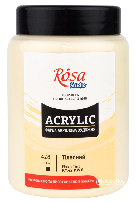 

Краска акриловая Rosa Studio Телесная 400 мл (4823086706903)