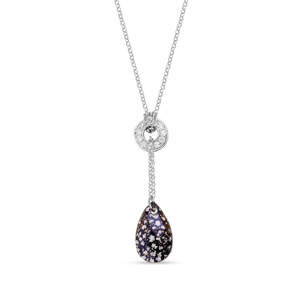 

Серебряный кулон c цепочкой SPARK Mandorla со Swarovski модели NCK610616BP