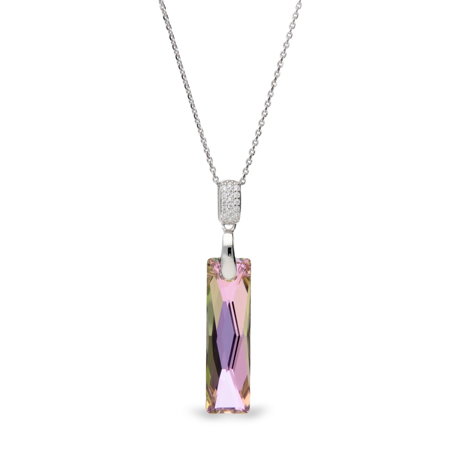 

Серебряный кулон c цепочкой SPARK Queen Baguette со Swarovski модели NC646525VL