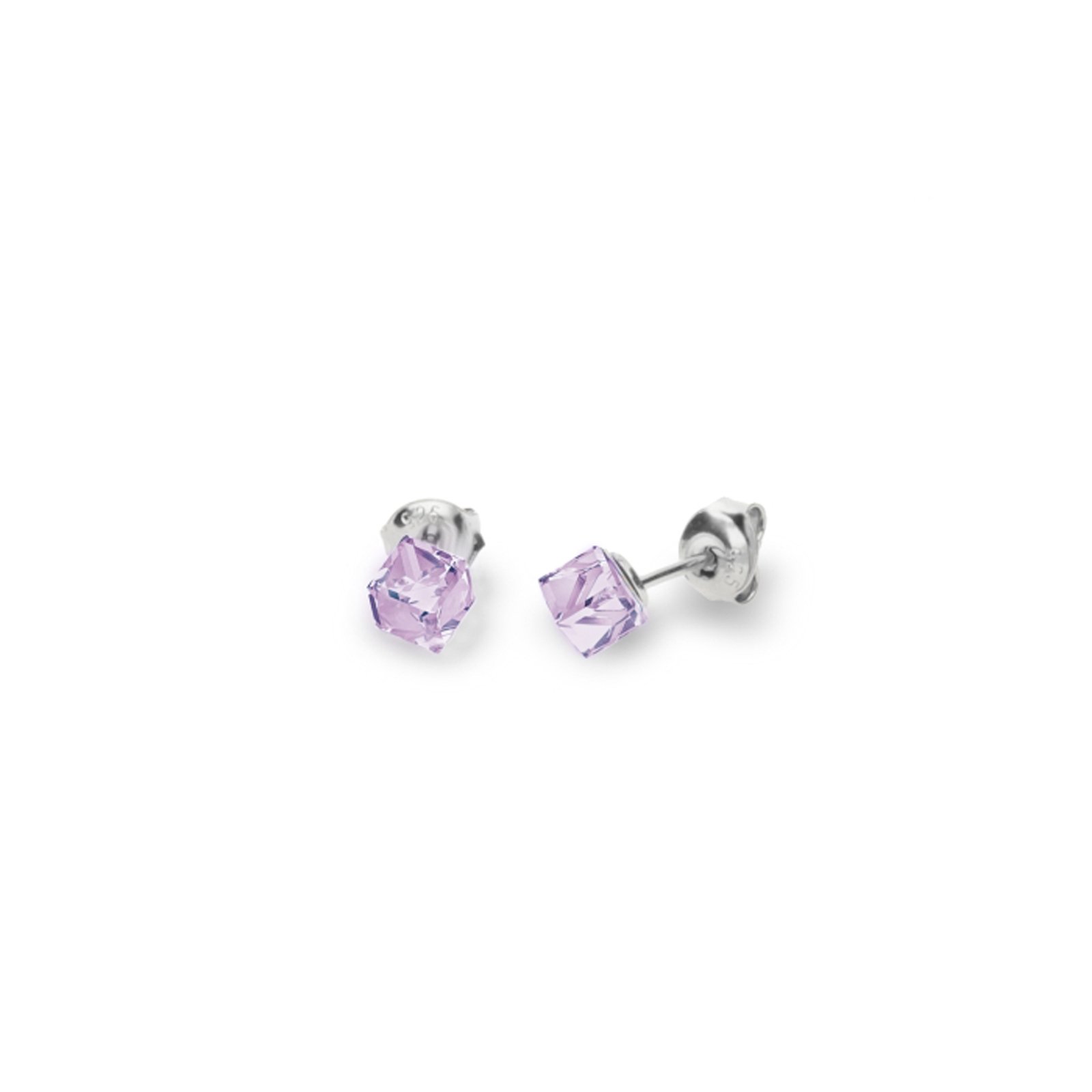 

Серебряные серьги SPARK Small Cube 4x4 мм со Swarovski модели K48414V