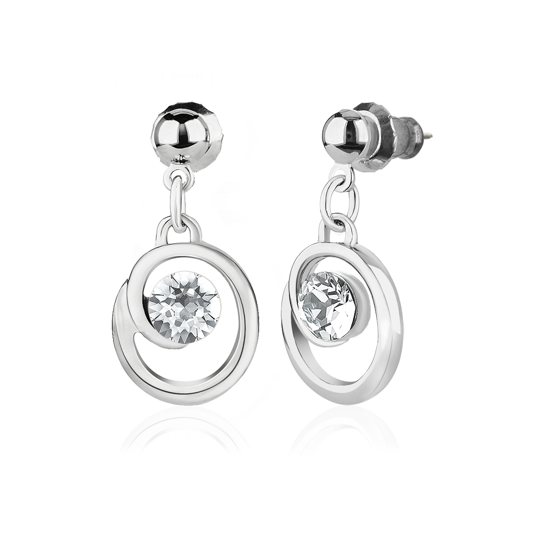 

Серьги с замком «пусcета» KOBI Sole со вставками Swarovski модели 7042-0185-02-32