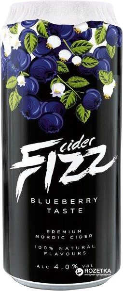 Акція на Упаковка сидра Fizz Blueberry 4% 0.5 л x 24 банки (4740098079309) від Rozetka UA