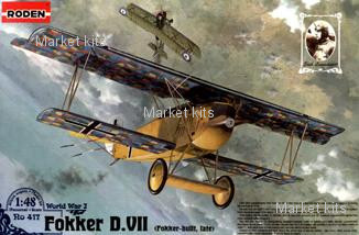 

Германский истребитель-биплан Fokker D.VII (late) 1:72 RODEN (RN417)