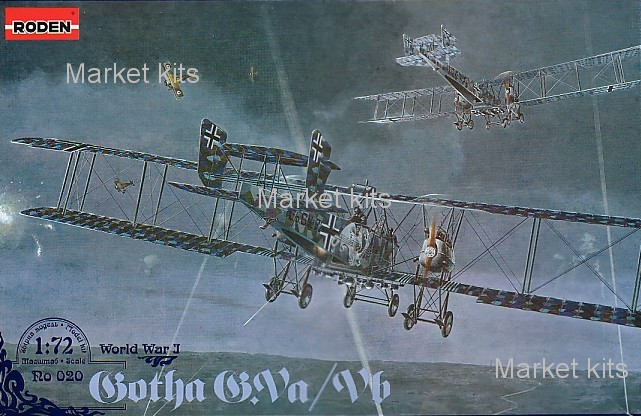 

Германский биплан-бомбардировщик Gotha G.V ab 1:72 RODEN (RN020)