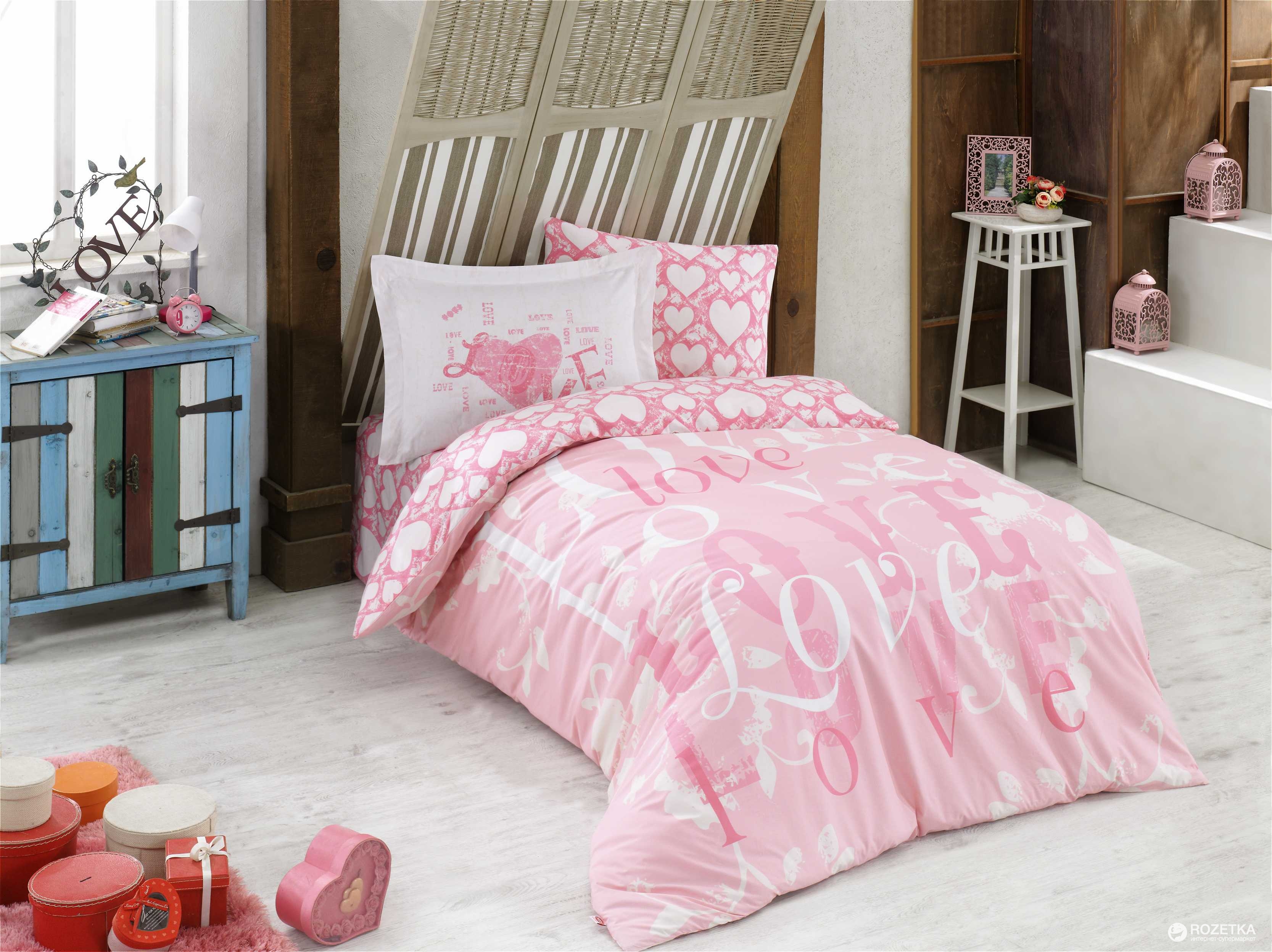 

Комплект постельного белья Hobby Poplin Love 160x220 см