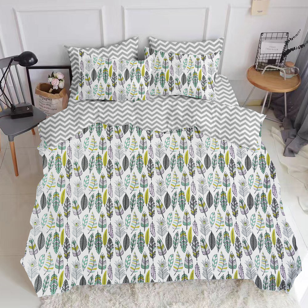 

Комплект постельного белья Cosas Бязь Премиум Перья Серые 155x215x2 см