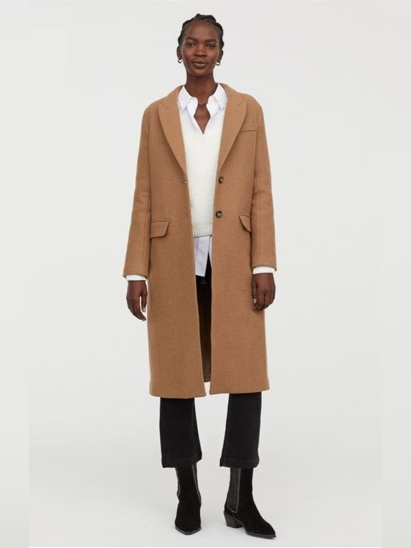 

Пальто H&M 0689985-8 36 Бежевое
