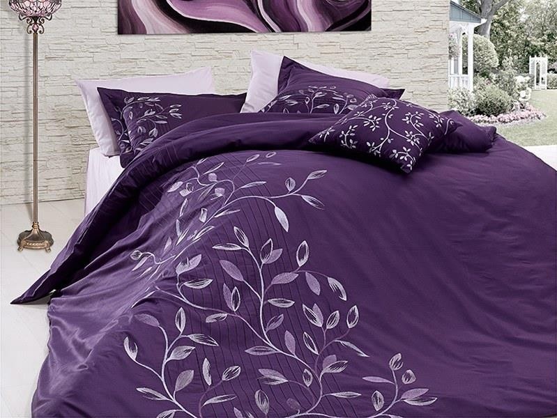 

Комплект постельного белья евро VIP Satin First Choice Casablanca Mor 200х220 (FCS-0235)