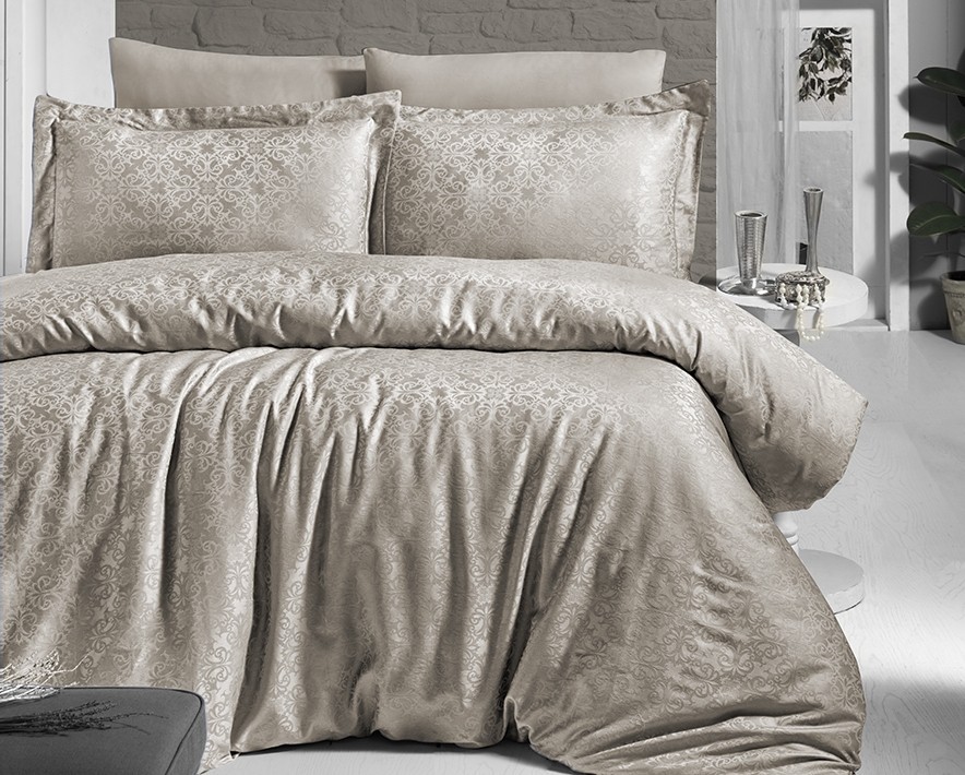 

Комплект постельного белья полуторный First Choice Jacquard SATIN Lamone Toprak 160х220 (FCS-0374)