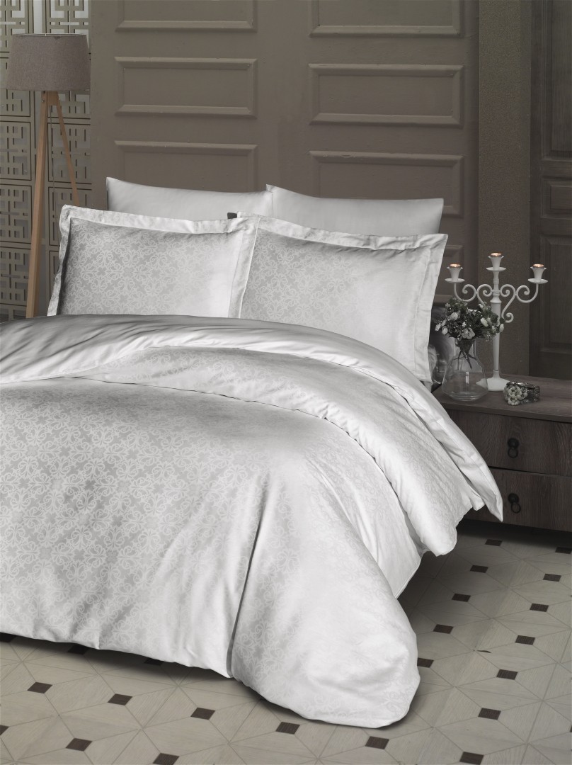

Комплект постельного белья полуторный First Choice Jacquard SATIN Lamone Krem 160х220 (FCS-0373)