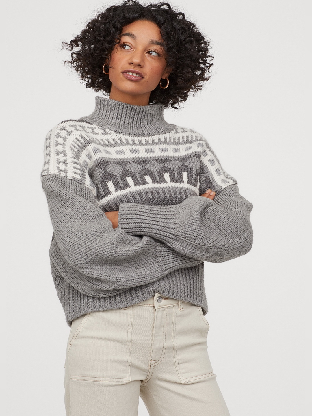 

Свитер H&M 0804166-0 M Серый