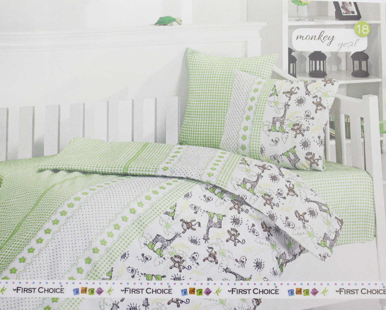 

Комплект постельного белья детский First Choice Monkey Yesil 100х150 (FCB-0020)