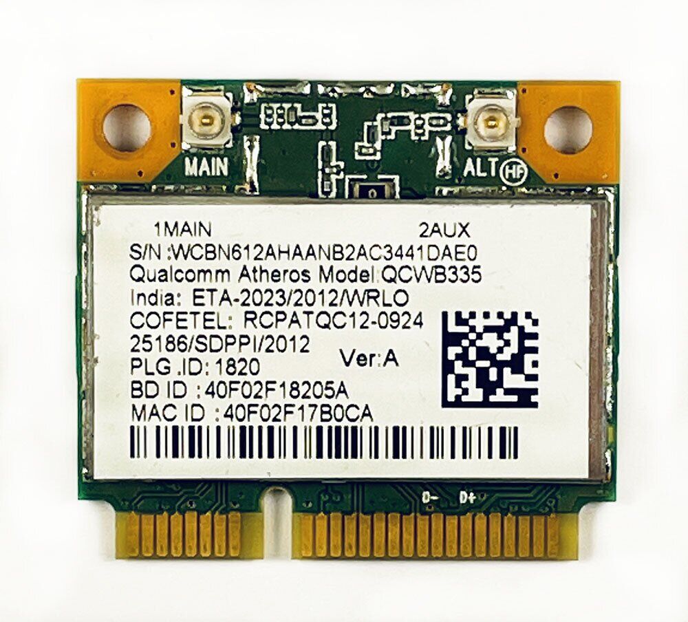 Wi-Fi модуль Qualcomm Atheros Model: QCWB335 ORIGINAL (02014) Б/У ...