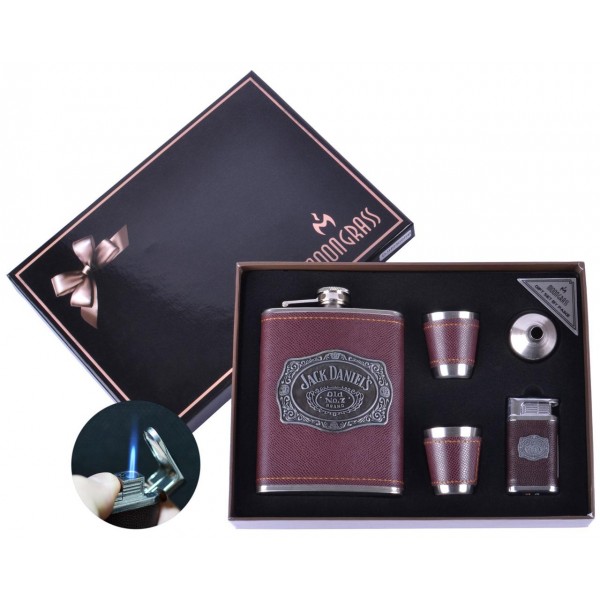 

Подарочный набор 5в1 Moongrass Фляга/ Рюмки/ Зажигалка/ Лейка №DJH-0509-NB