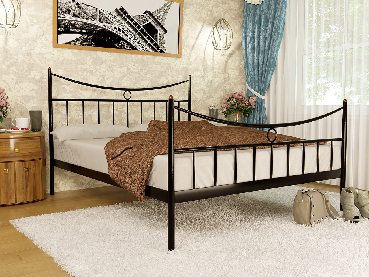 

Кровать металлическая PARIS-2 (Париж) 90х190