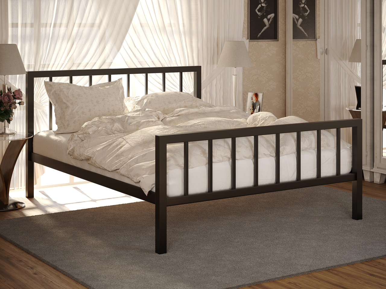 

Кровать металлическая TURIN-2 120х200