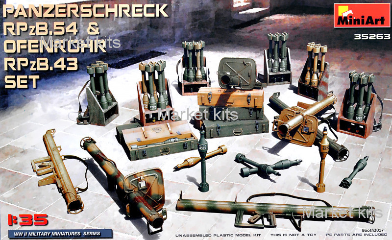 

Немецкие ручные противотанковые гранатометы Ofenrohr RPzB.43 и Panzerschreck RPzB.54 1:35 MINIART (MA35263)