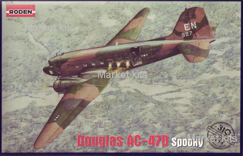 

Тяжелый ударный самолет Douglas AC-47D Spooky 1:144 RODEN (RN310)