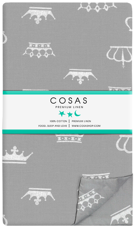 

Пододеяльник Cosas Ранфорс Crown Grey 200х220 см