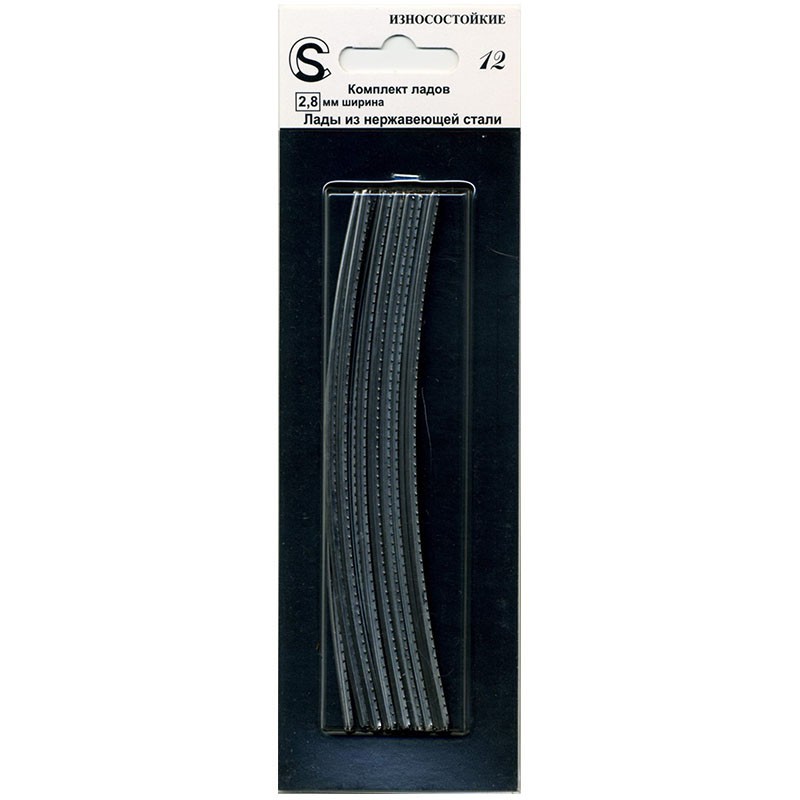 

Лады гитарные стальные ширина 2,8мм h=1.4мм Sintoms SS277140S w.p.