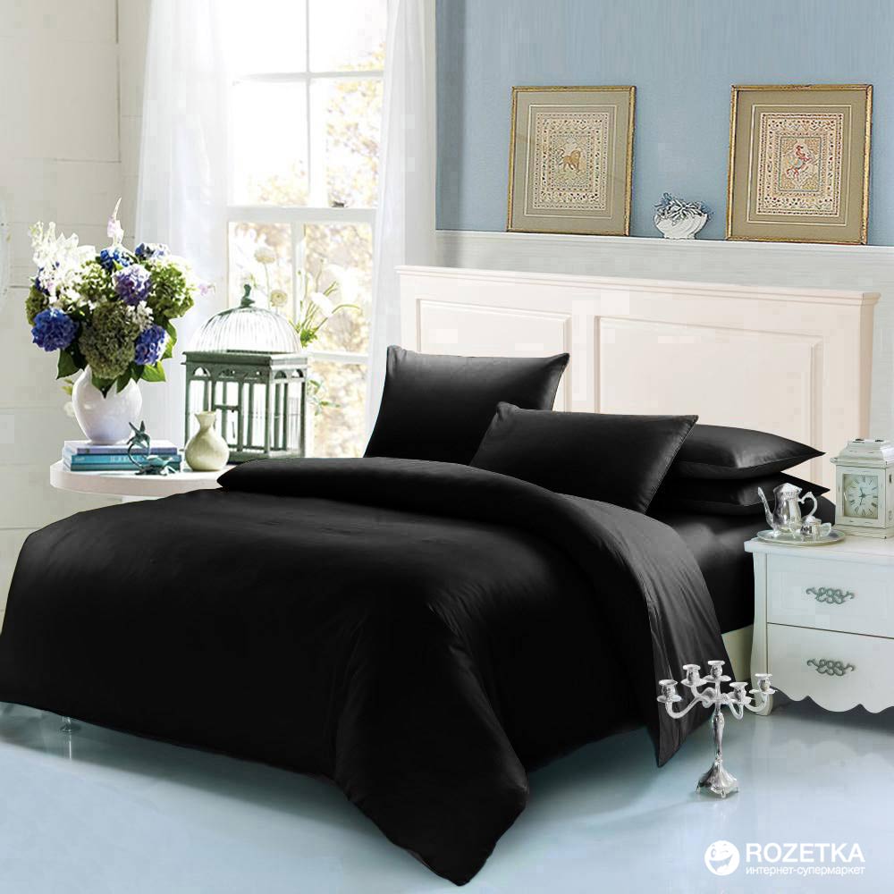 

Простынь на резинке U-tek Home Sateen 150x190х25 см Black