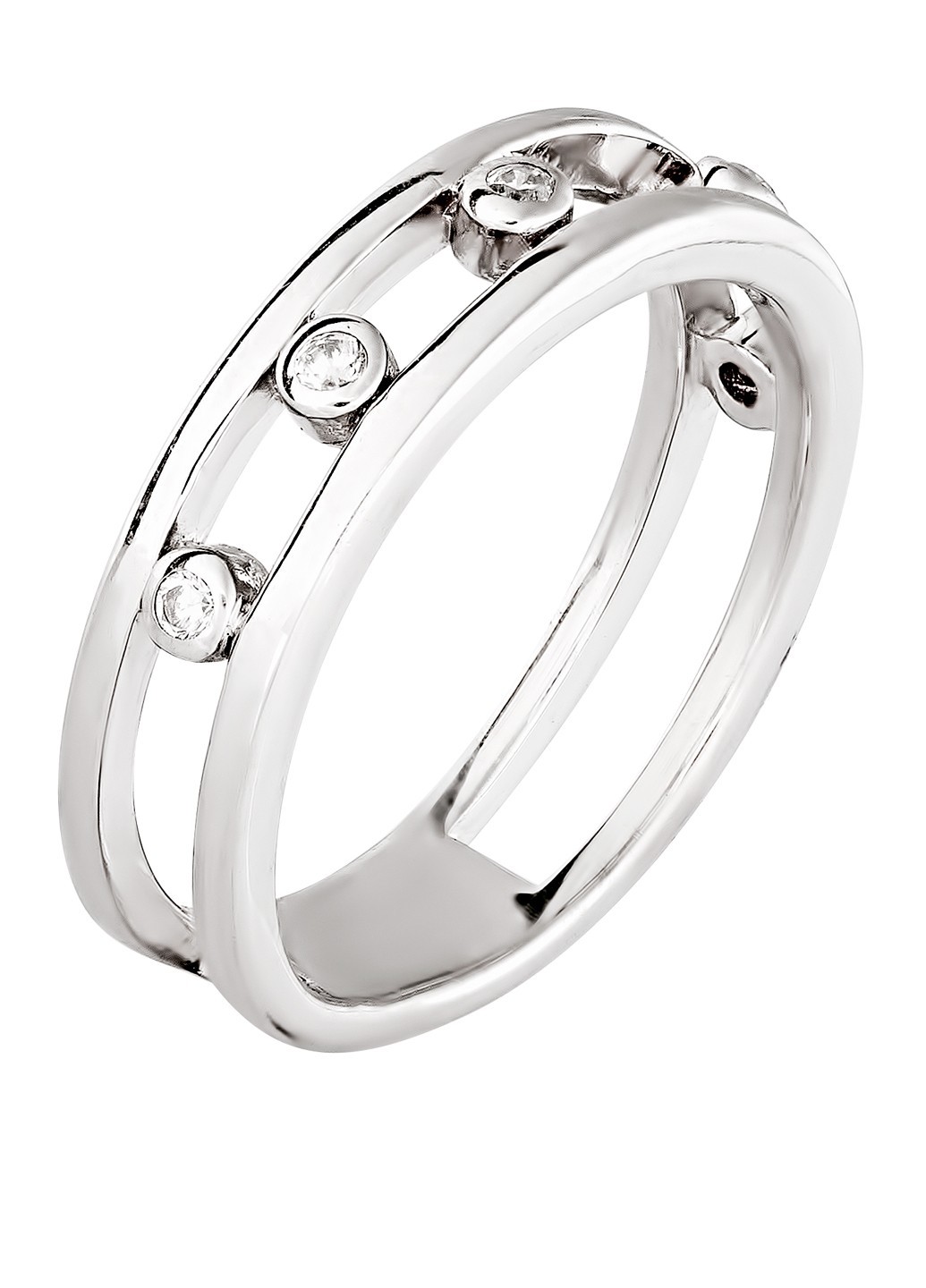 

Серебряное кольцо HARMONY с00438 18 бел.