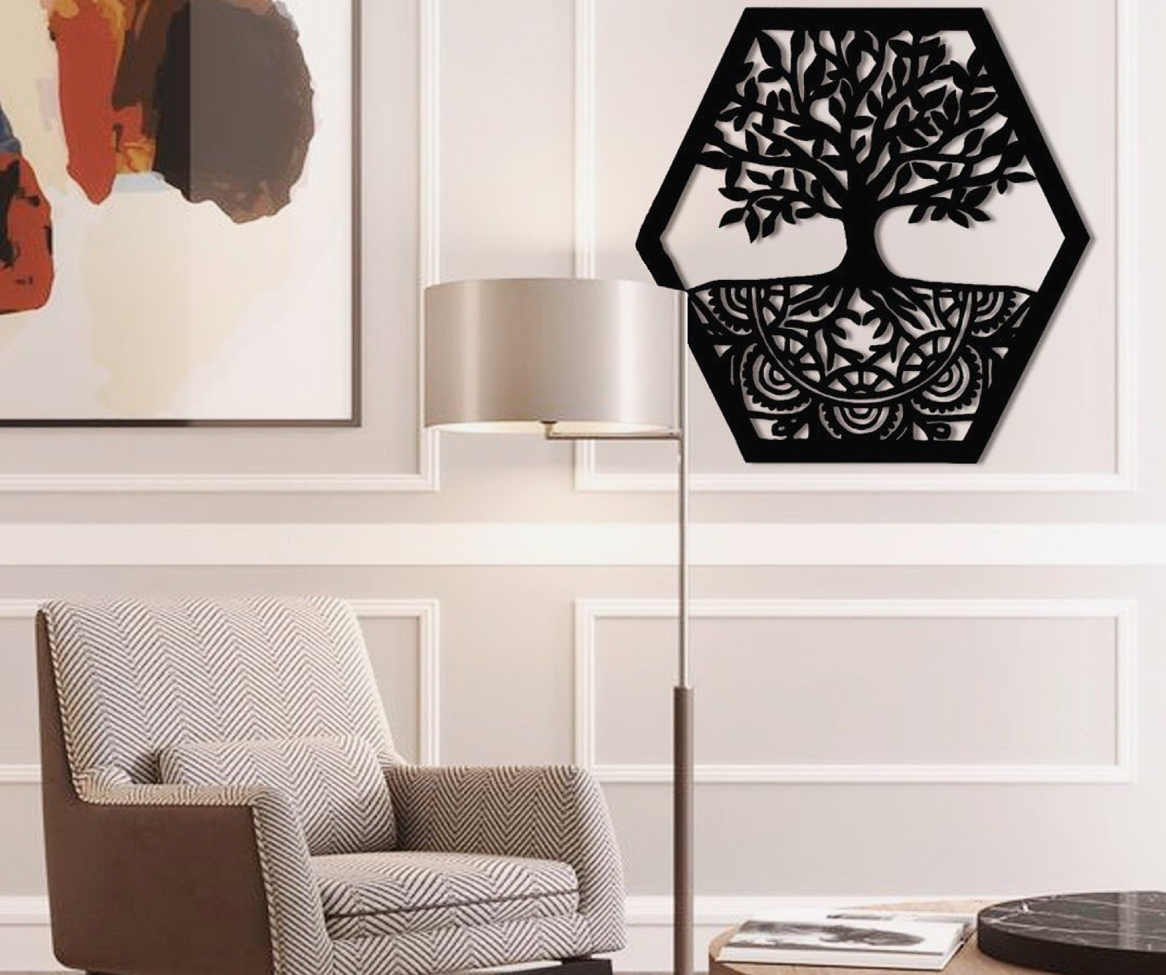 

Фигурная картина Tree of life KOS M 75х75 см см декор в интерьер