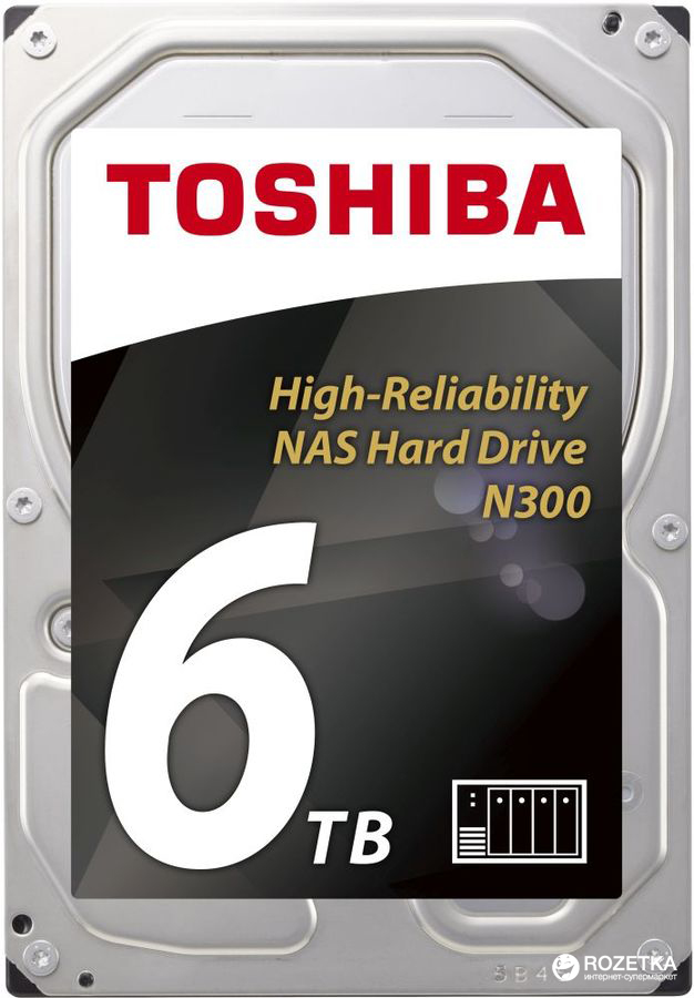 Жорсткий диск Toshiba N300 6TB 7200rpm 128MB HDWN160UZSVA 3.5" SATAIII ...