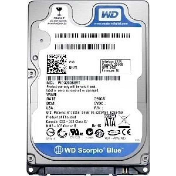

HDD 2.5" SATA 320Gb WD, 8Mb, Caviar Blue (WD3200LPVX)