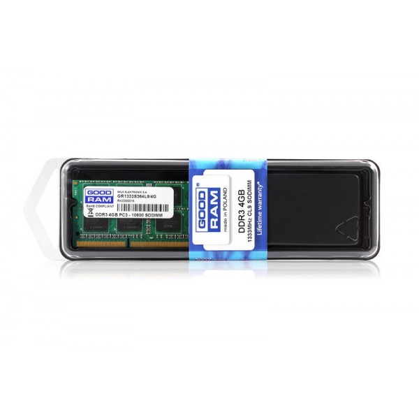 

SO-DIMM 4GB/1333 DDR3 GOODRAM (GR1333S364L9S/4G)