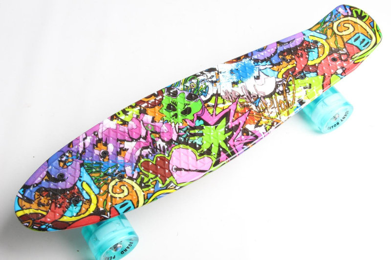 

Скейт Пенни Борд Print, Penny Board Original 22 c Рисунком Hip-Hop (PF05LED)