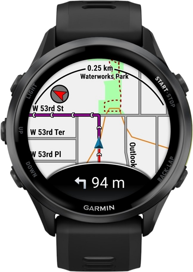 фото Смарт-годинник Garmin Forerunner 970 Carbon Gray DLC Titanium w. Black Case and Black/Translucent W. Band (010-02969-00/10)