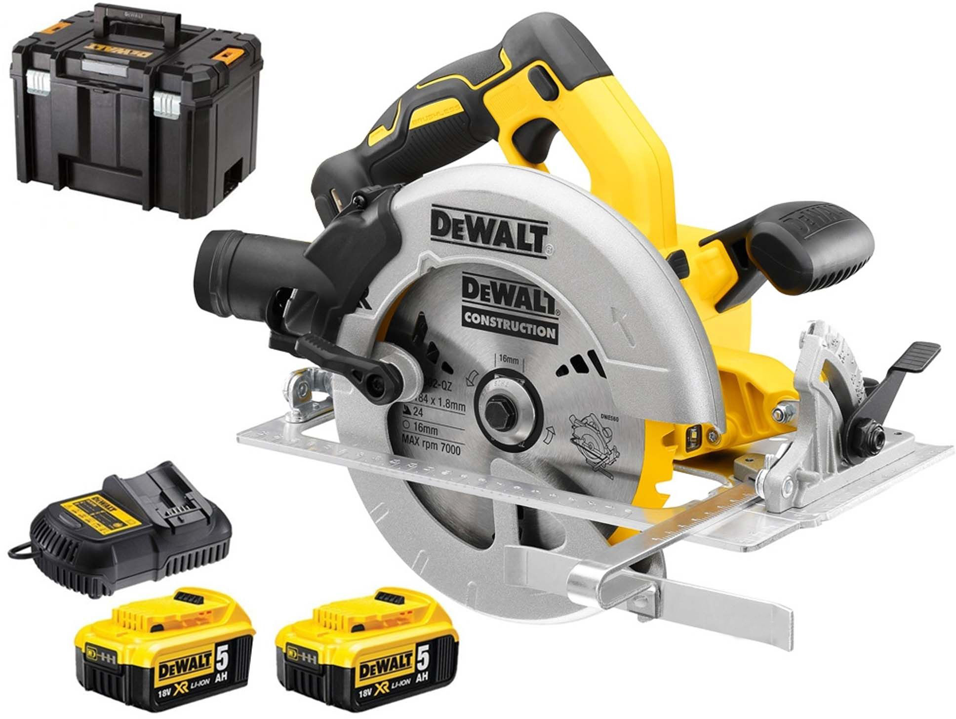 

Пила дискова акумуляторна DeWalt DCS570P2
