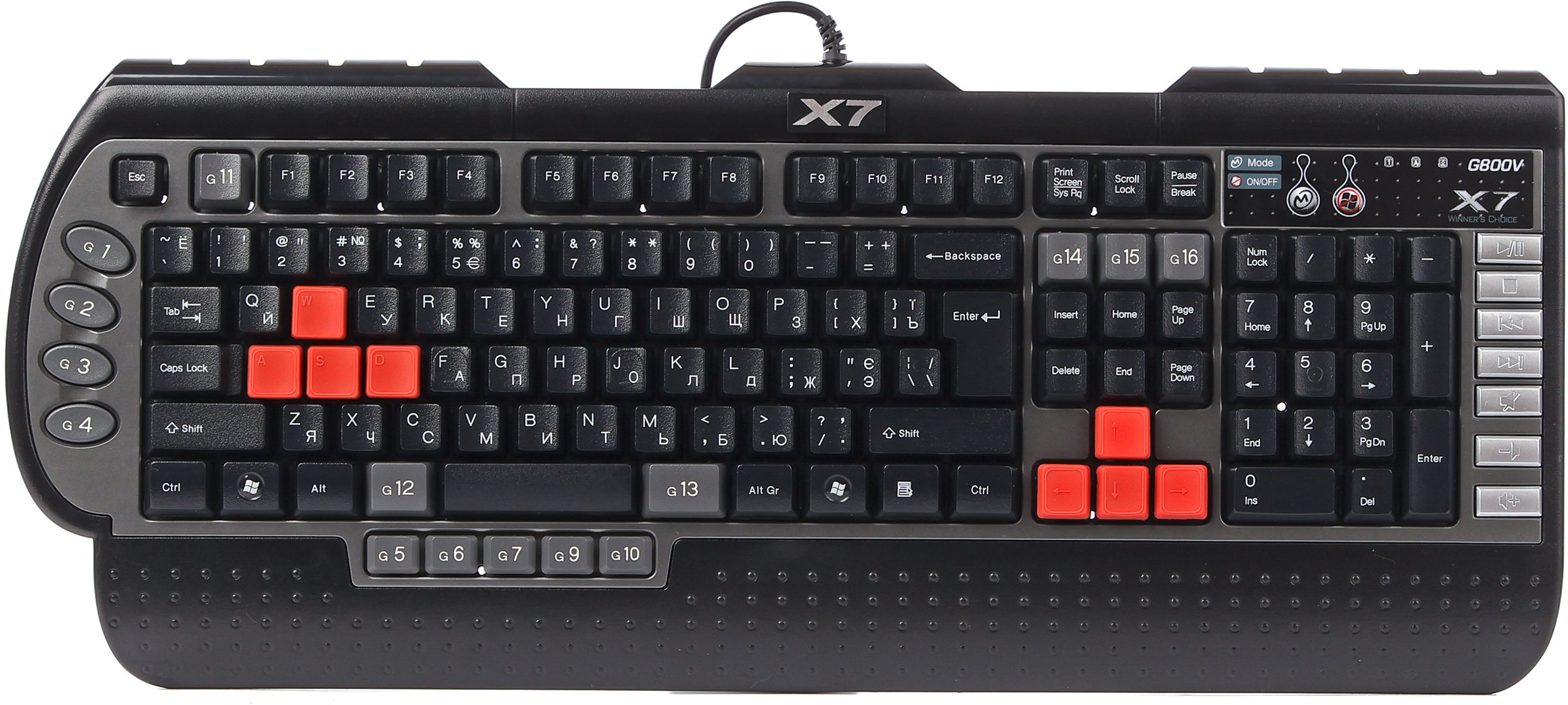 Клавиатура проводная A4Tech X7 G800V USB (4711421857062) – фото