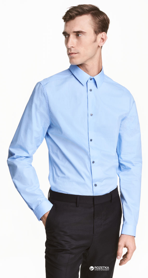 

Рубашка H&M 0408104 M Голубая