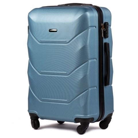 

Маленький дорожный чемодан WINGS 147 S синий silver blue