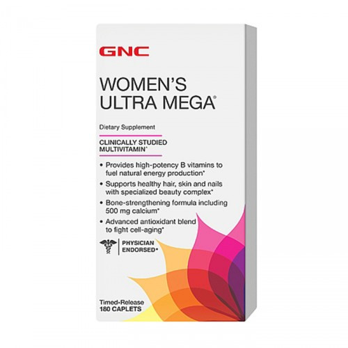 

Витамины для женщин GNC Womens Ultra Mega 180 таблеток (102027)