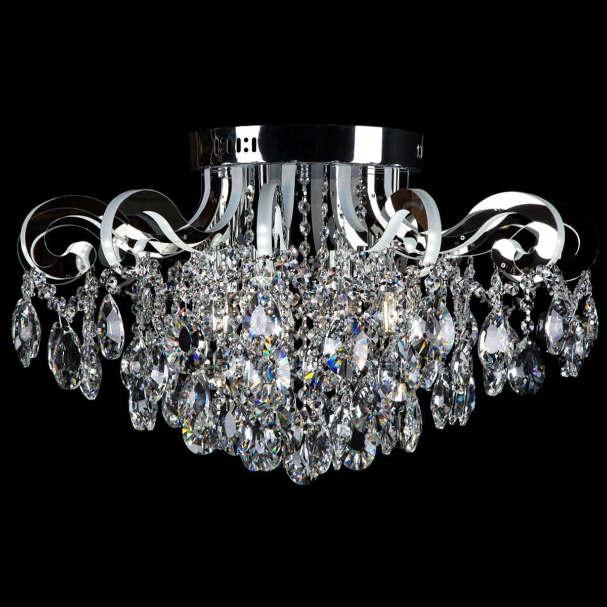 

Хрустальная люстра на 4 лампочки со встроенной LED подсветкой рожков VL-2735/4+12 LED
