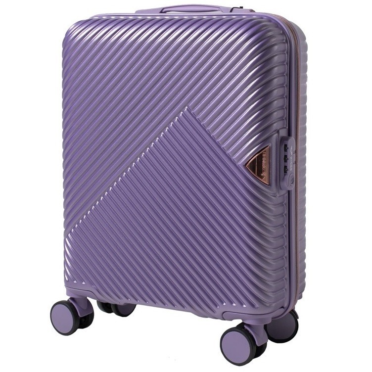 

Маленький пластиковый чемодан WINGS WN01 S фиалковый silver purple