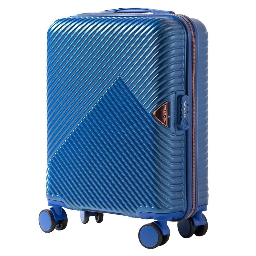 

Маленький пластиковый чемодан WINGS WN01 S синий middle blue