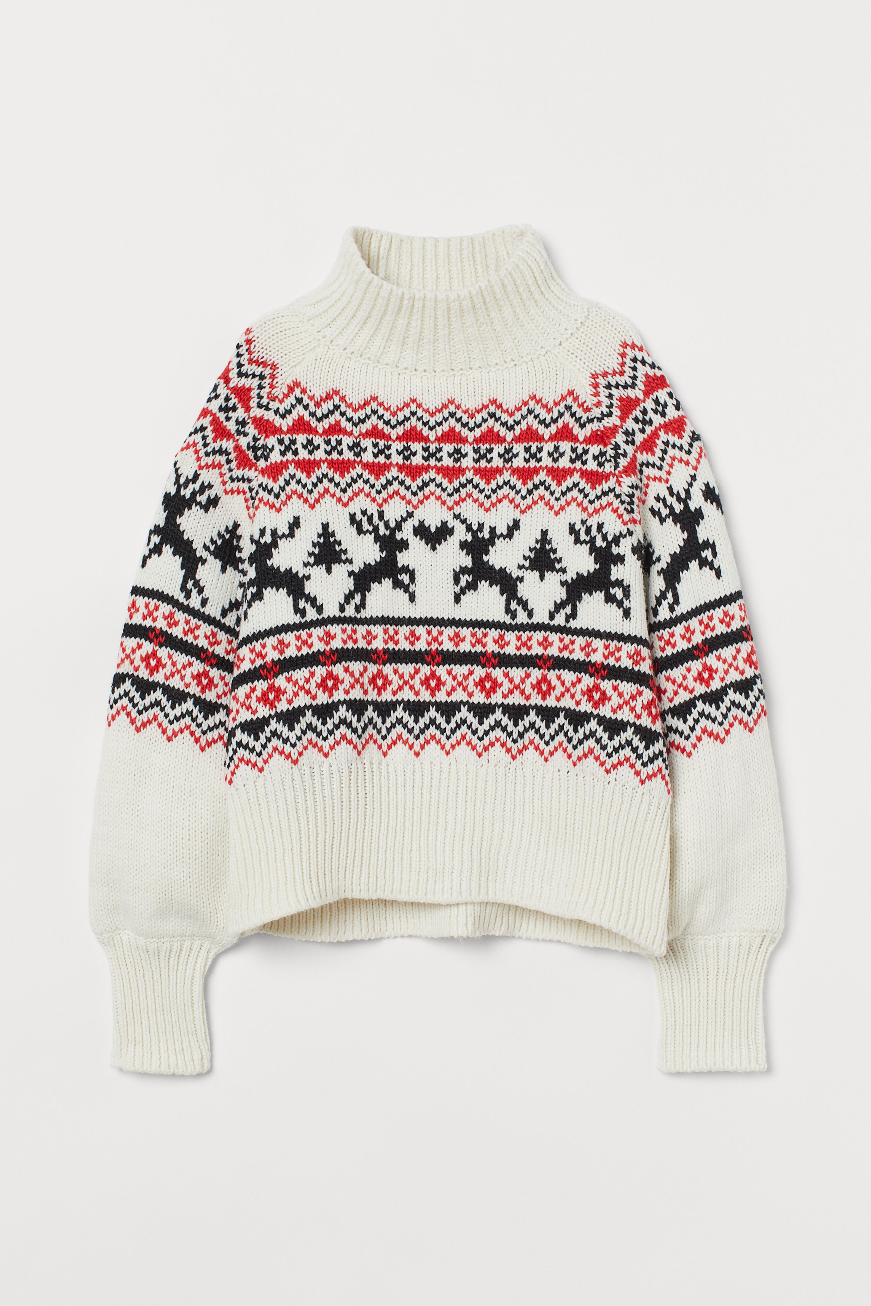 

Свитер H&M M белый принт 7886330