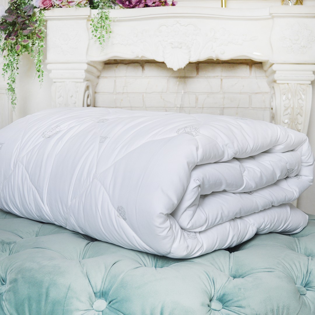 

Одеяло из холлофайбера Balak Home Cotton полуторное белое balak_home-ru