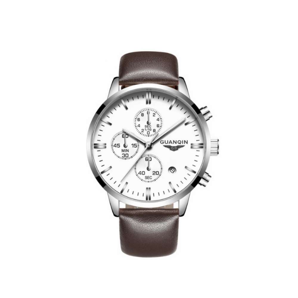 

Часы Guanqin Silver-White-Brown GQ12006-A CL (GQ12006-ASWBr)