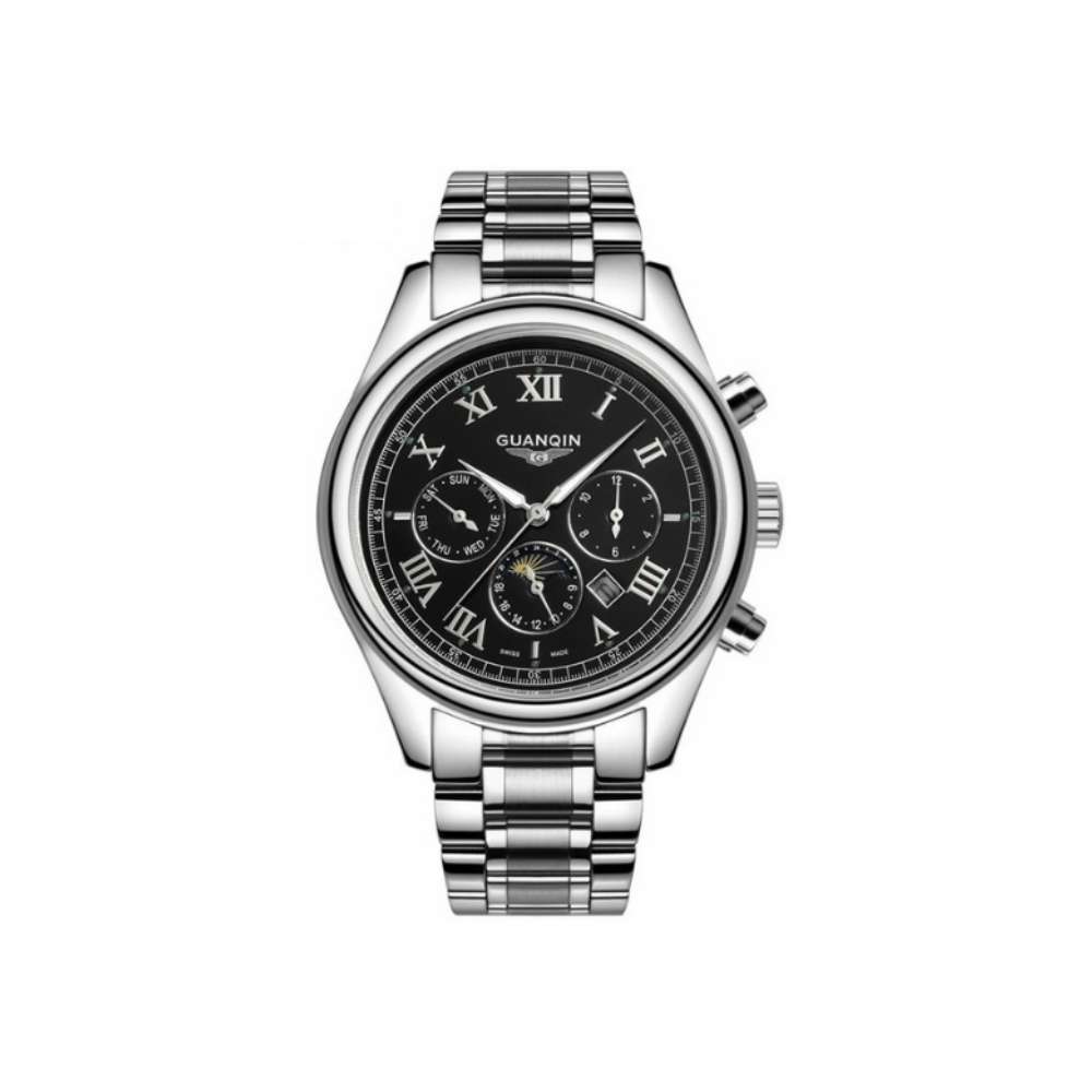 

Часы Guanqin Silver-Black-Silver GQ12001 CS