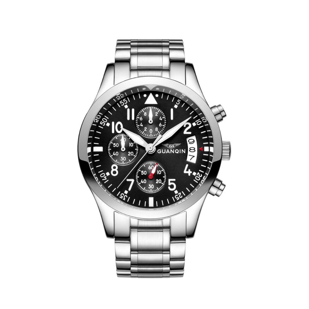 

Часы Guanqin Silver-Black-Silver GS19064 CS